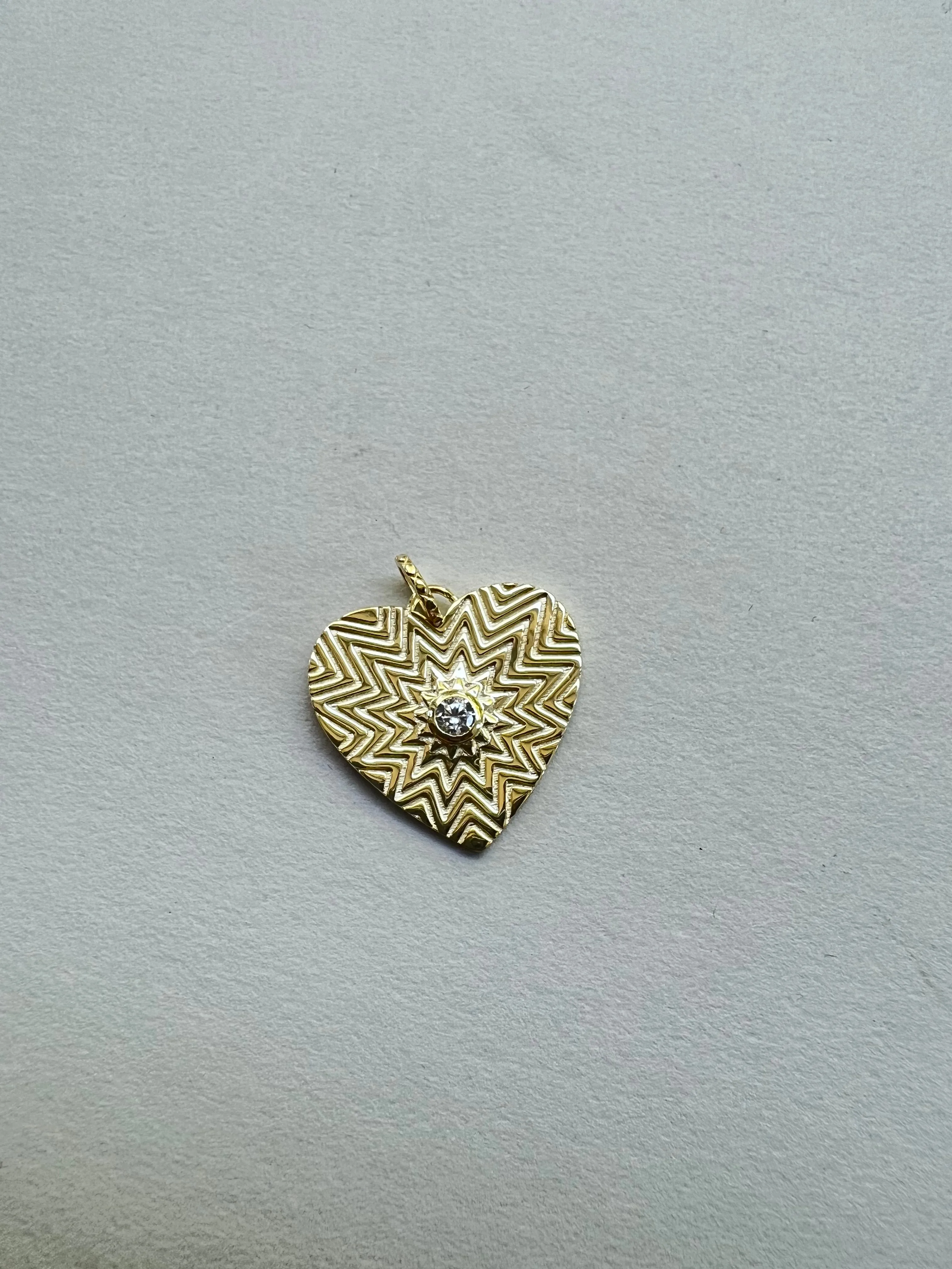 Heart with Diamond Pendant | Penny