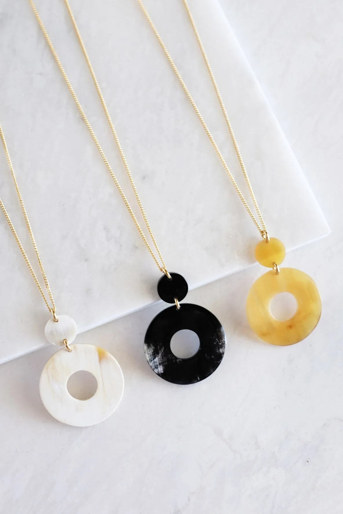 Hoan Toan Donut Buffalo Horn Pendant Necklace