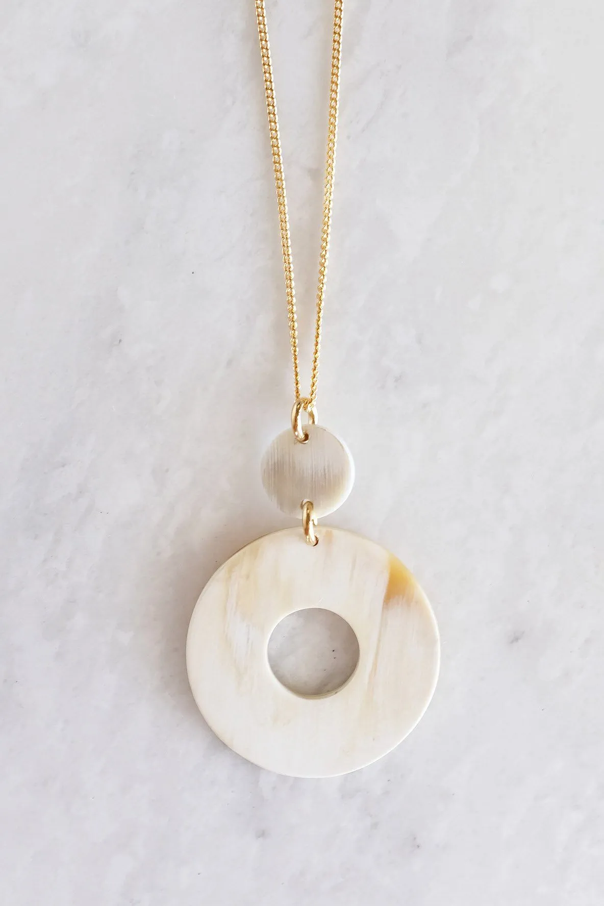 Hoan Toan Donut Buffalo Horn Pendant Necklace