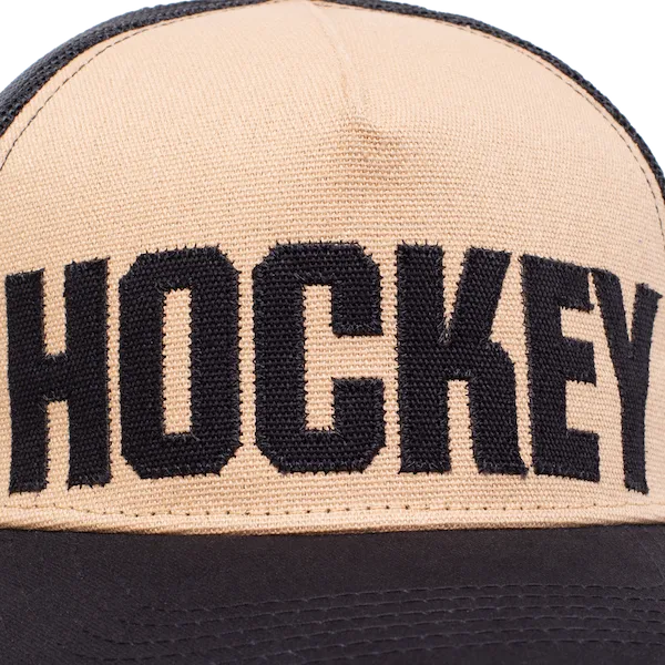 Hockey Truck Stop Hat 2 - Black/Cream