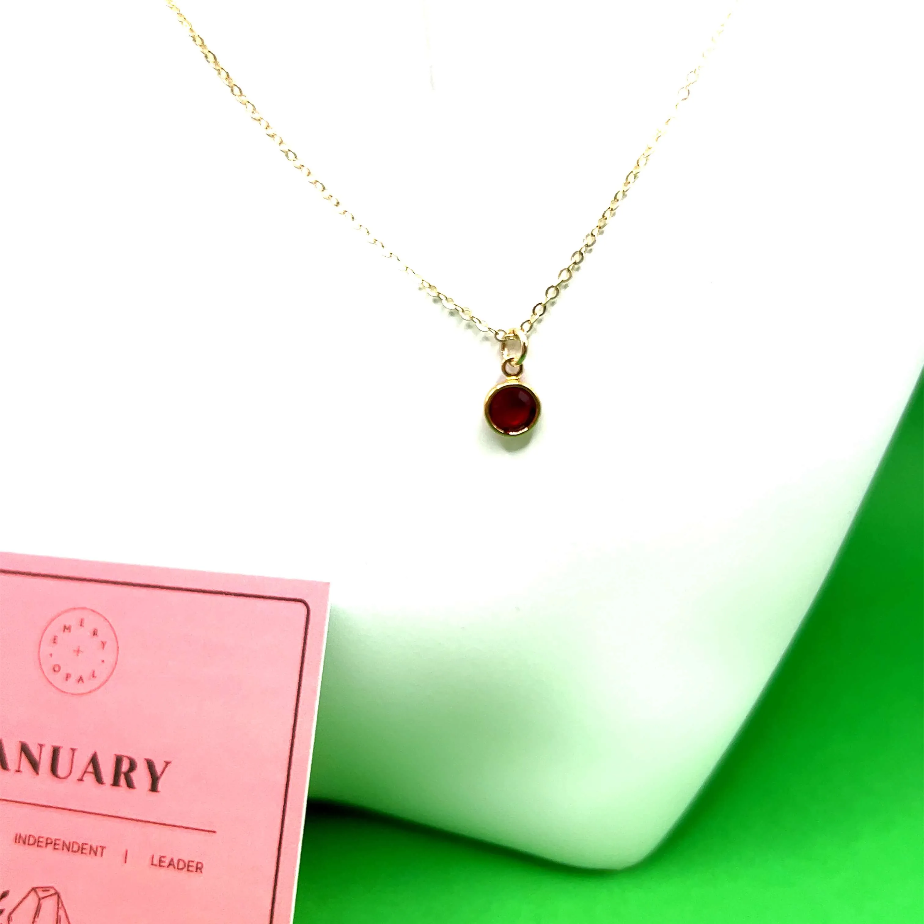 January Swarovski Birthstone Necklace - 14k Gold-Filled