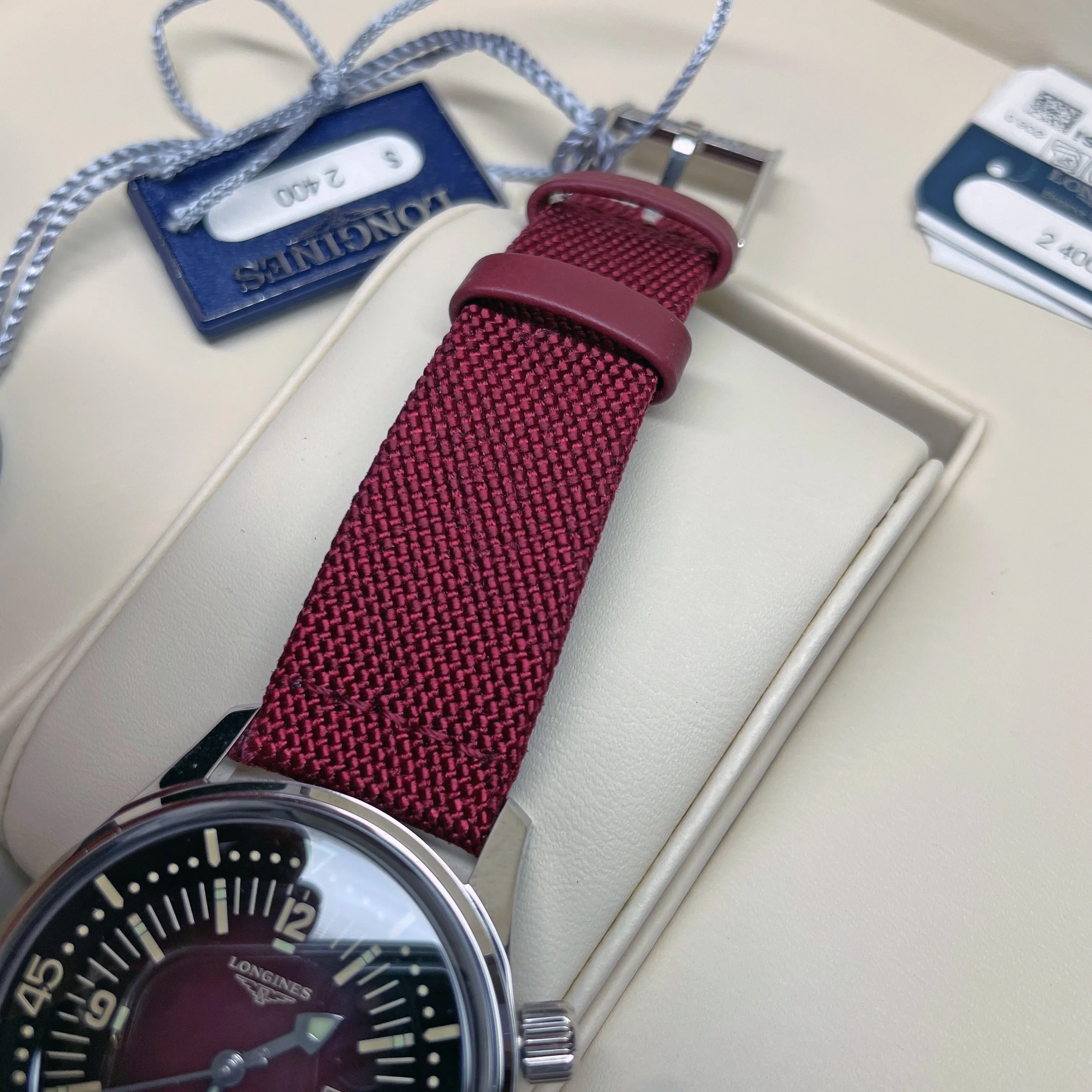 Longines Legend Diver 36MM Bordeaux Dial and Strap Watch L33744402