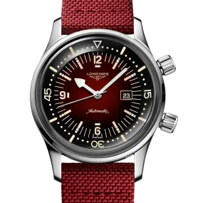 Longines Legend Diver 36MM Bordeaux Dial and Strap Watch L33744402