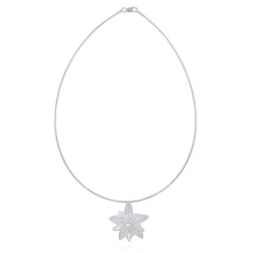 LOTUS PEARL SILVER CHOKER NECKLACE FILIGREE