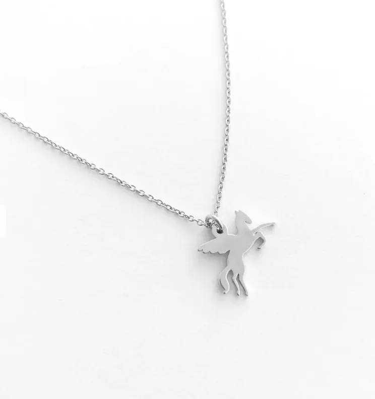 Magic Charm Pegasus Necklace (Silver)