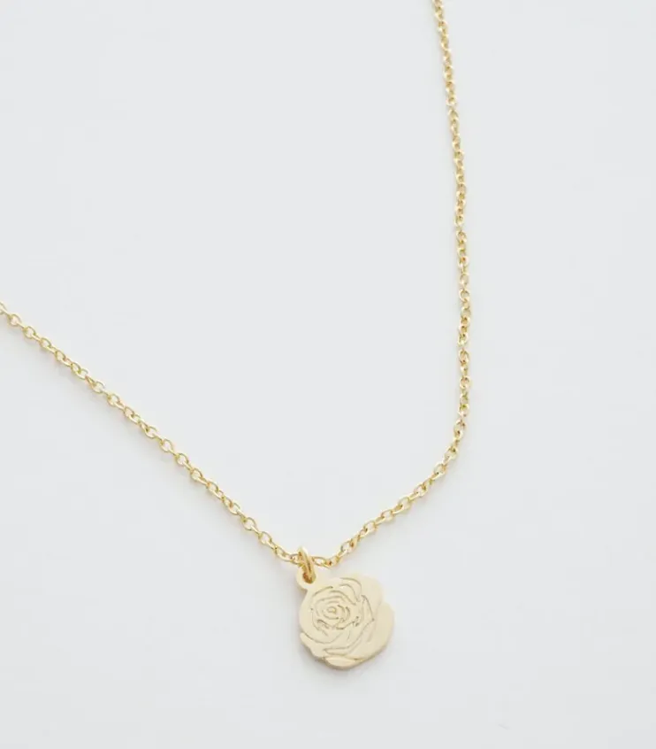 Magic Charm Rose Necklace (Gold)