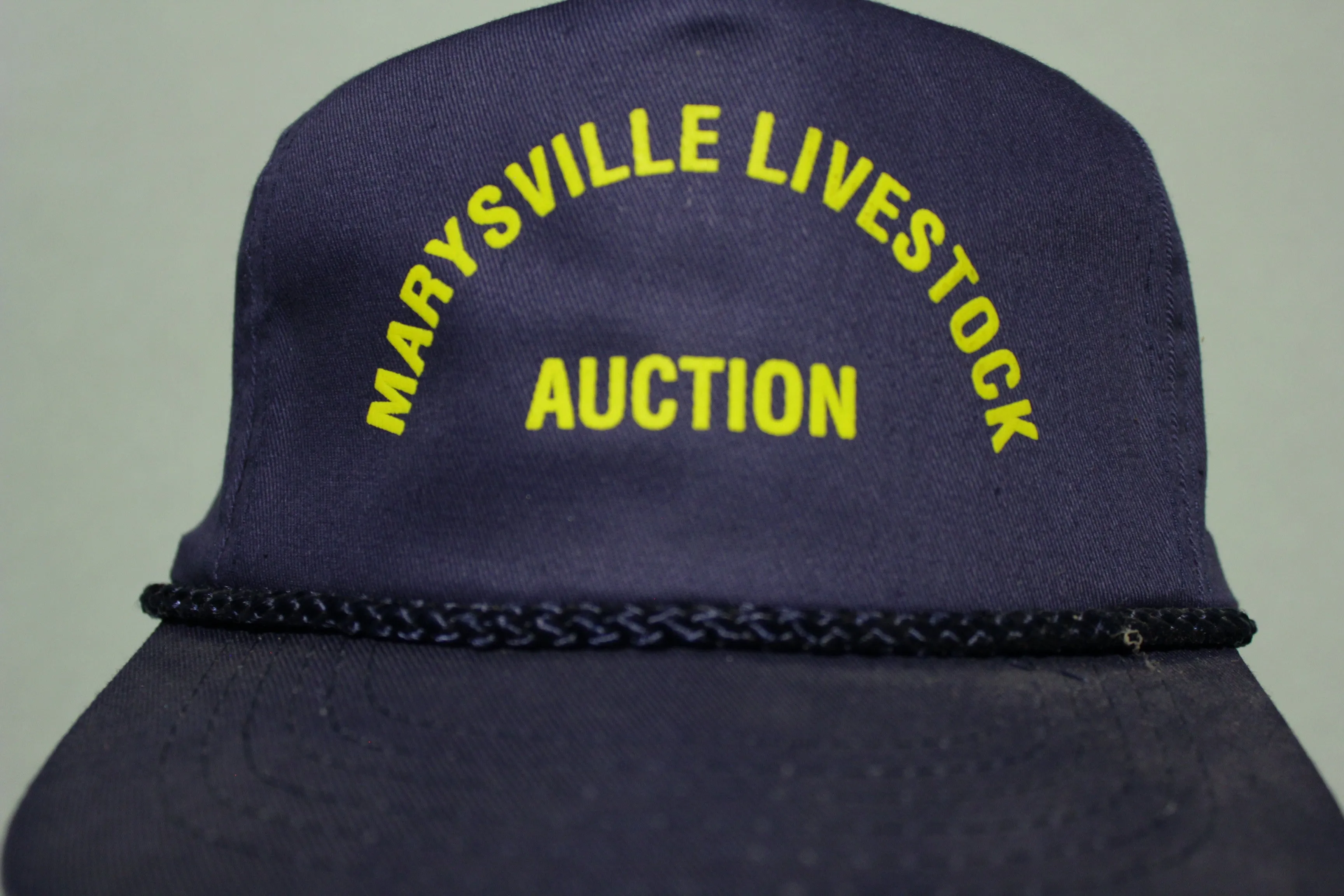 Marysville Livestock Auction Vintage 80's Adjustable Back Snapback Hat