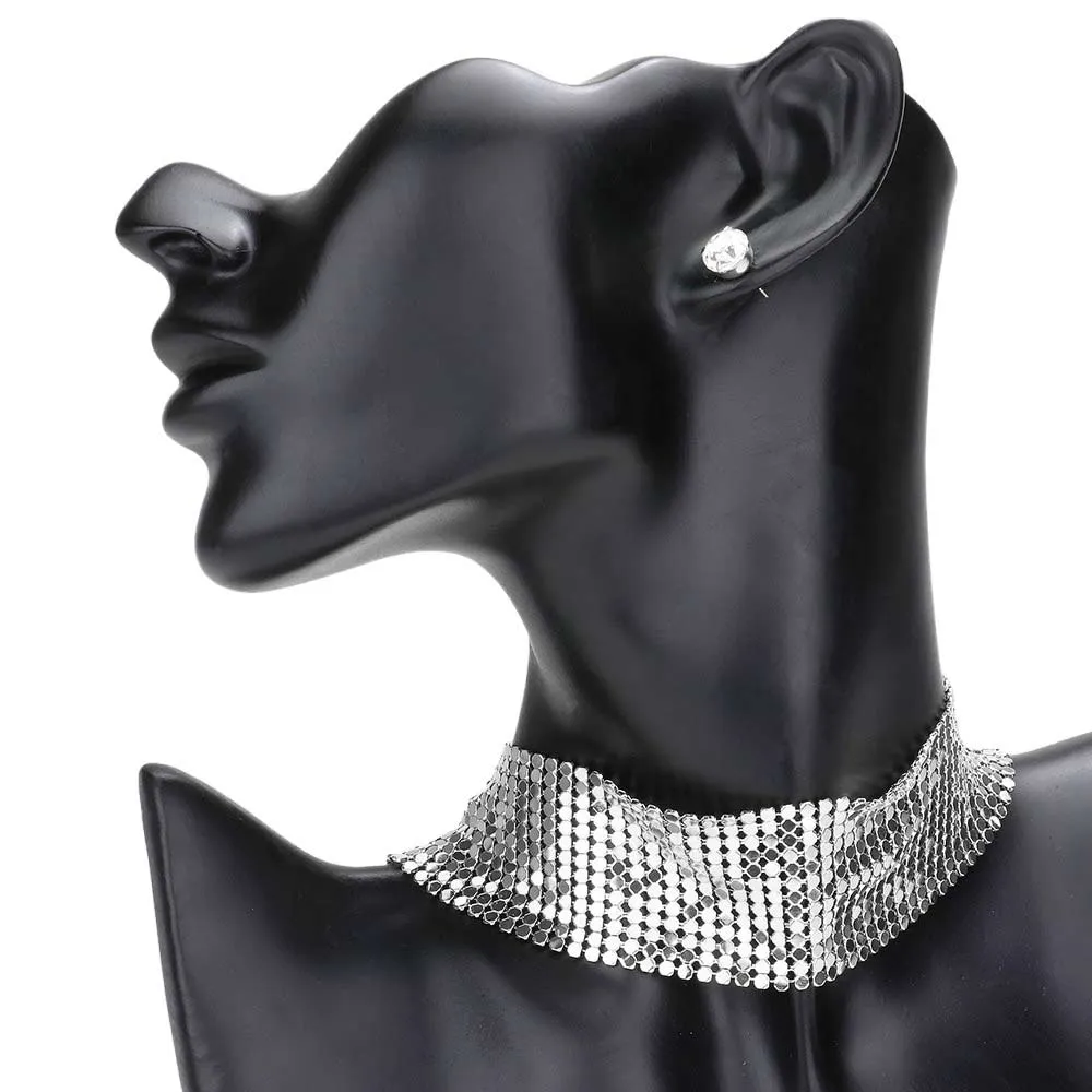 Metal Choker Jewelry Set