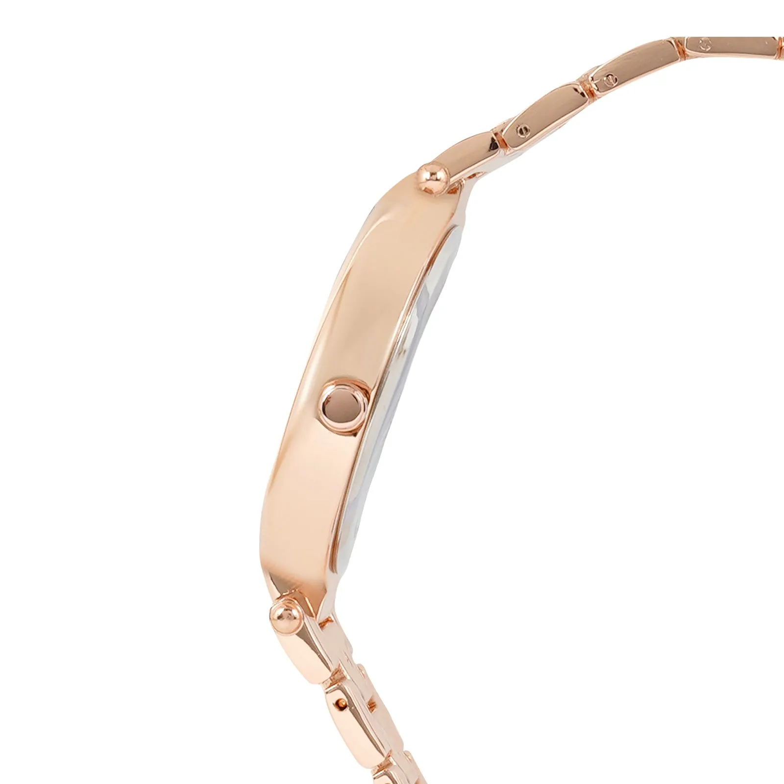 Milan All Rosegold Metallic Strap Watch