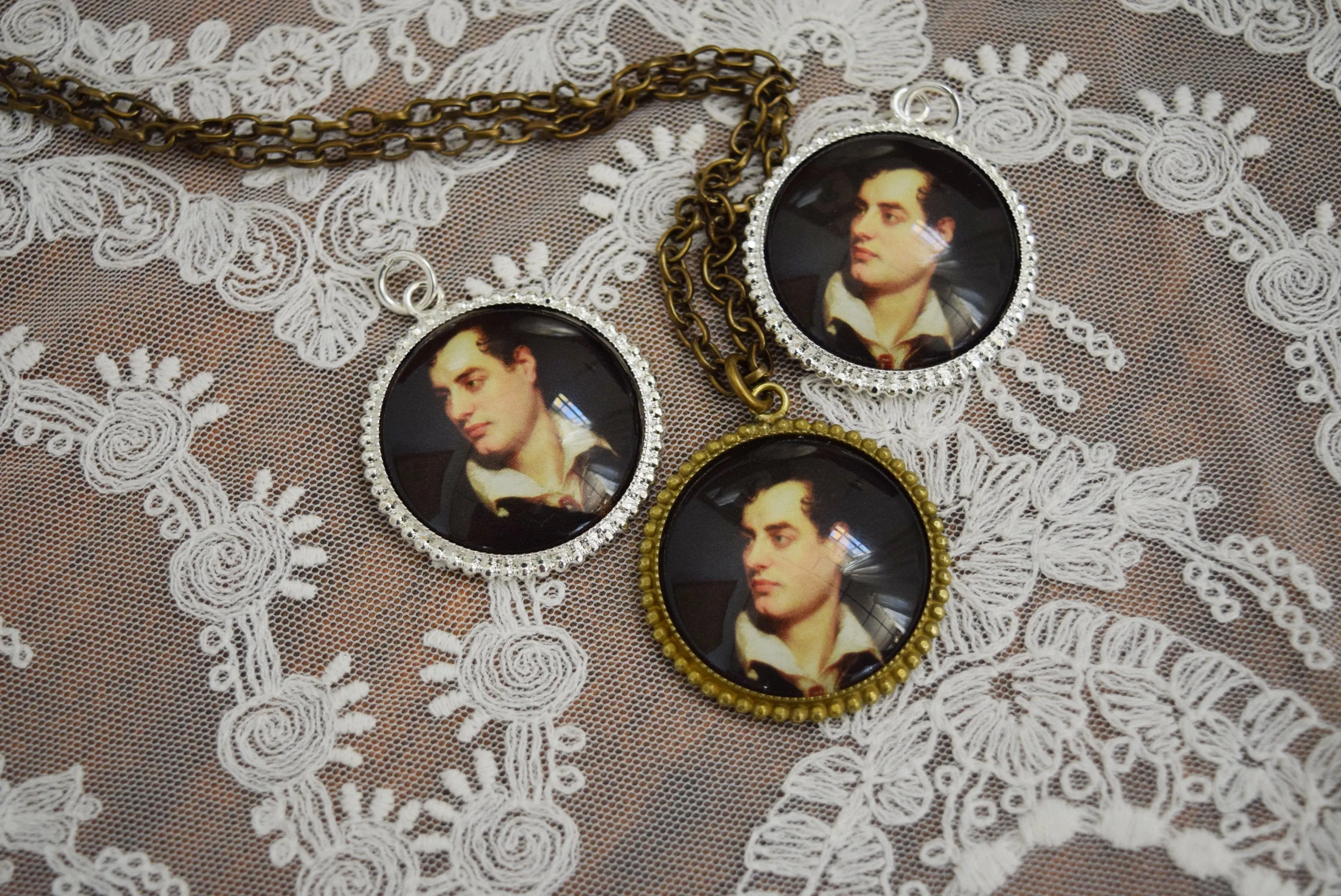 Miniature Portrait - Large Round - Lord Byron