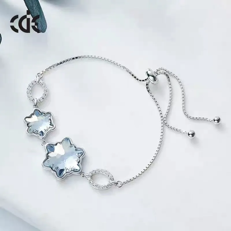 Moonlight snowflake Swarovski crystal bracelet