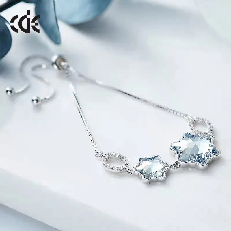 Moonlight snowflake Swarovski crystal bracelet