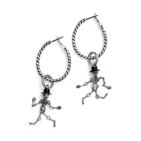 Mr. Bones Hoop Earrings