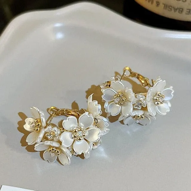 New Exquisite Flower Splicing Versatile Earrings