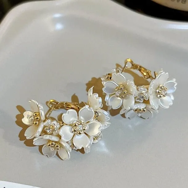 New Exquisite Flower Splicing Versatile Earrings