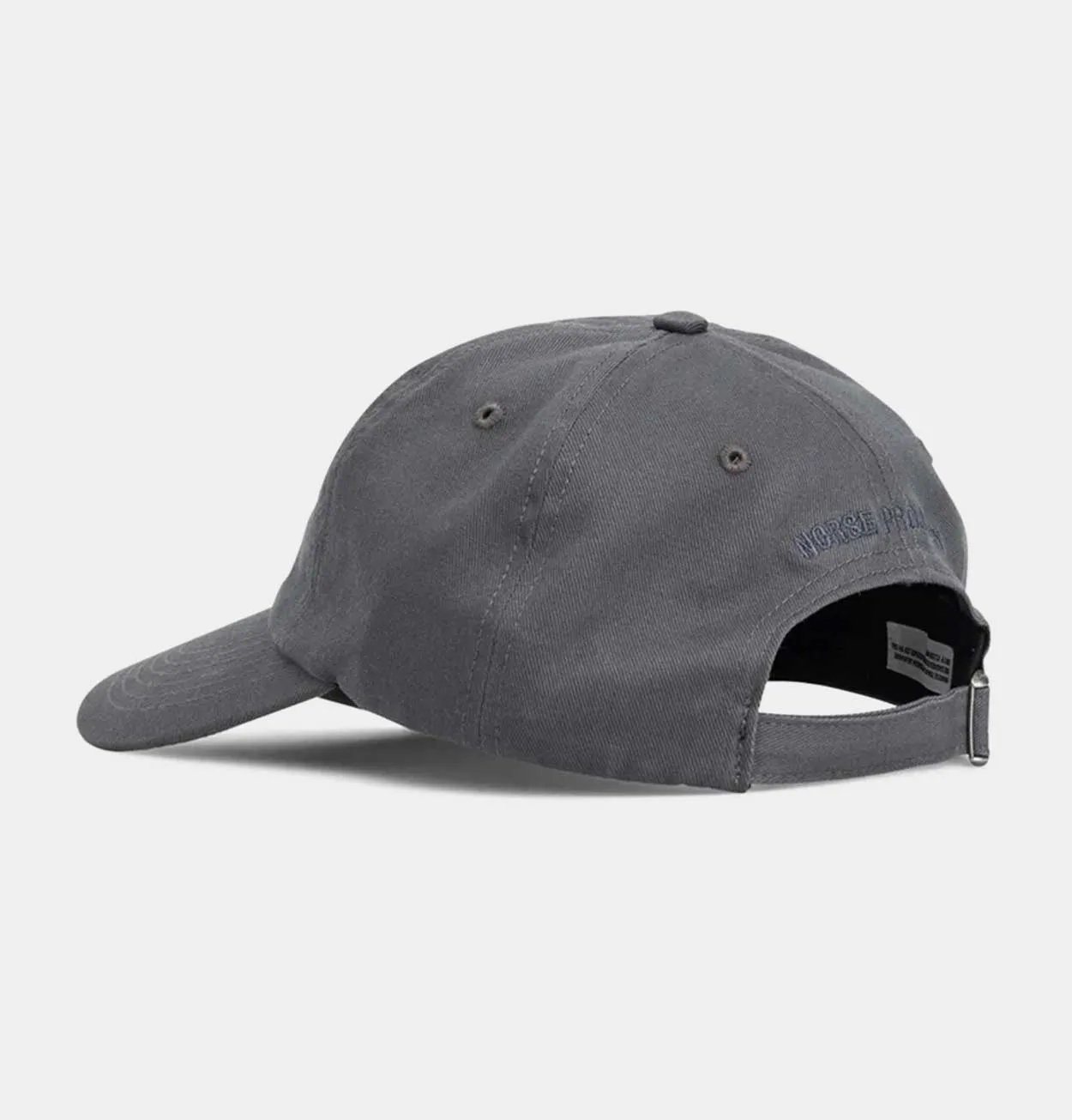 Norse Projects Twill Sports Cap in Magnet Grey