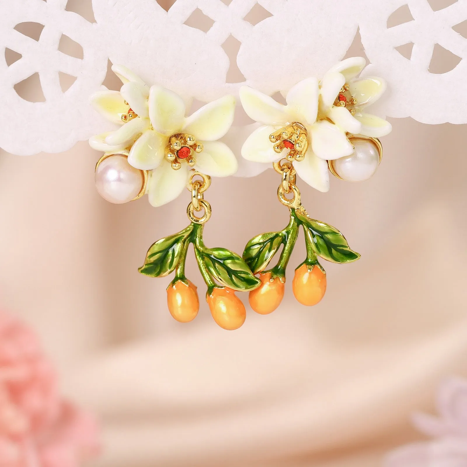 Orange Blossom Earrings