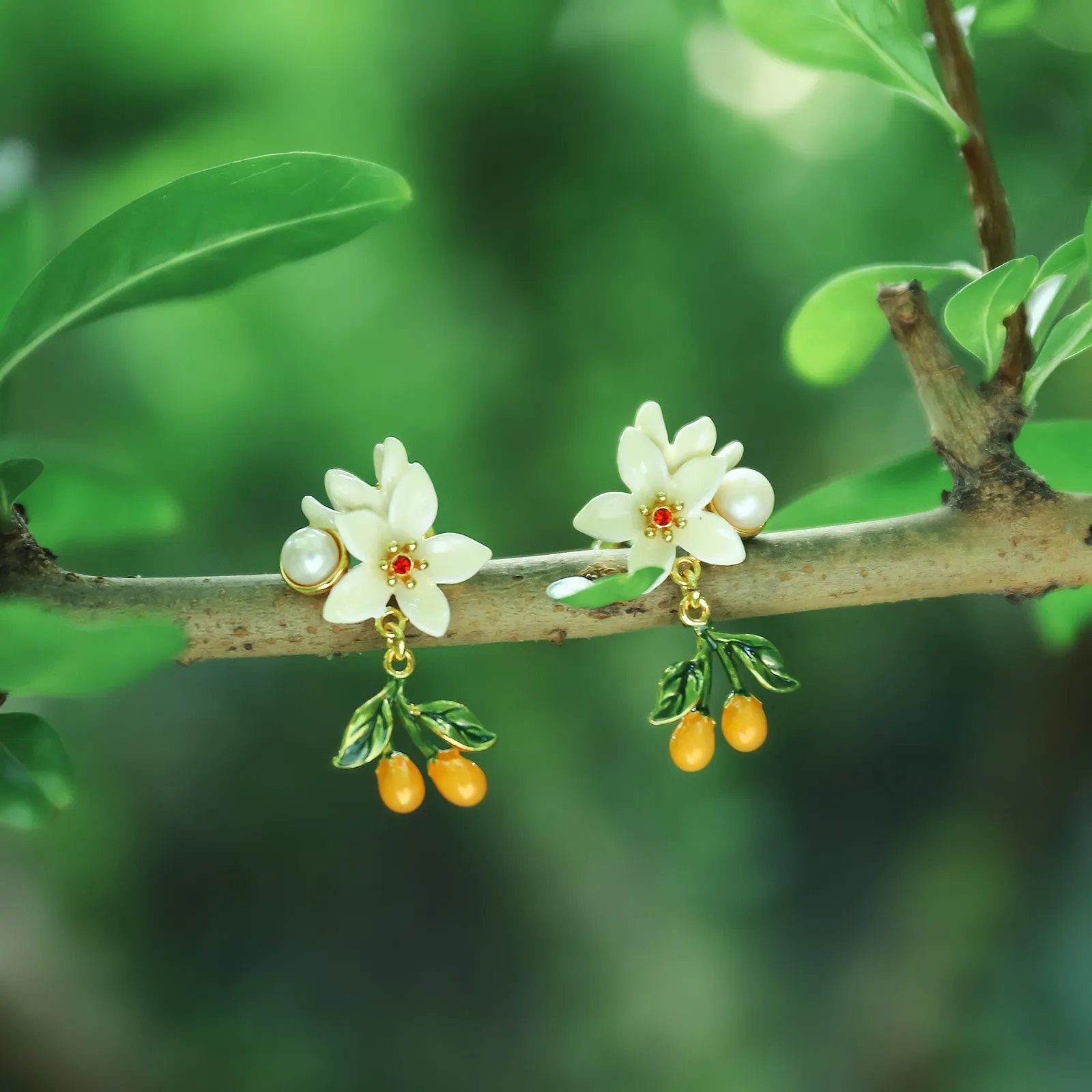 Orange Blossom Earrings