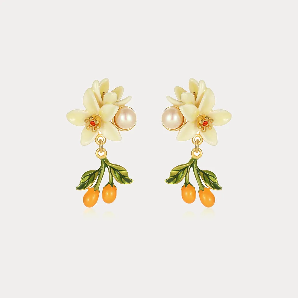 Orange Blossom Earrings