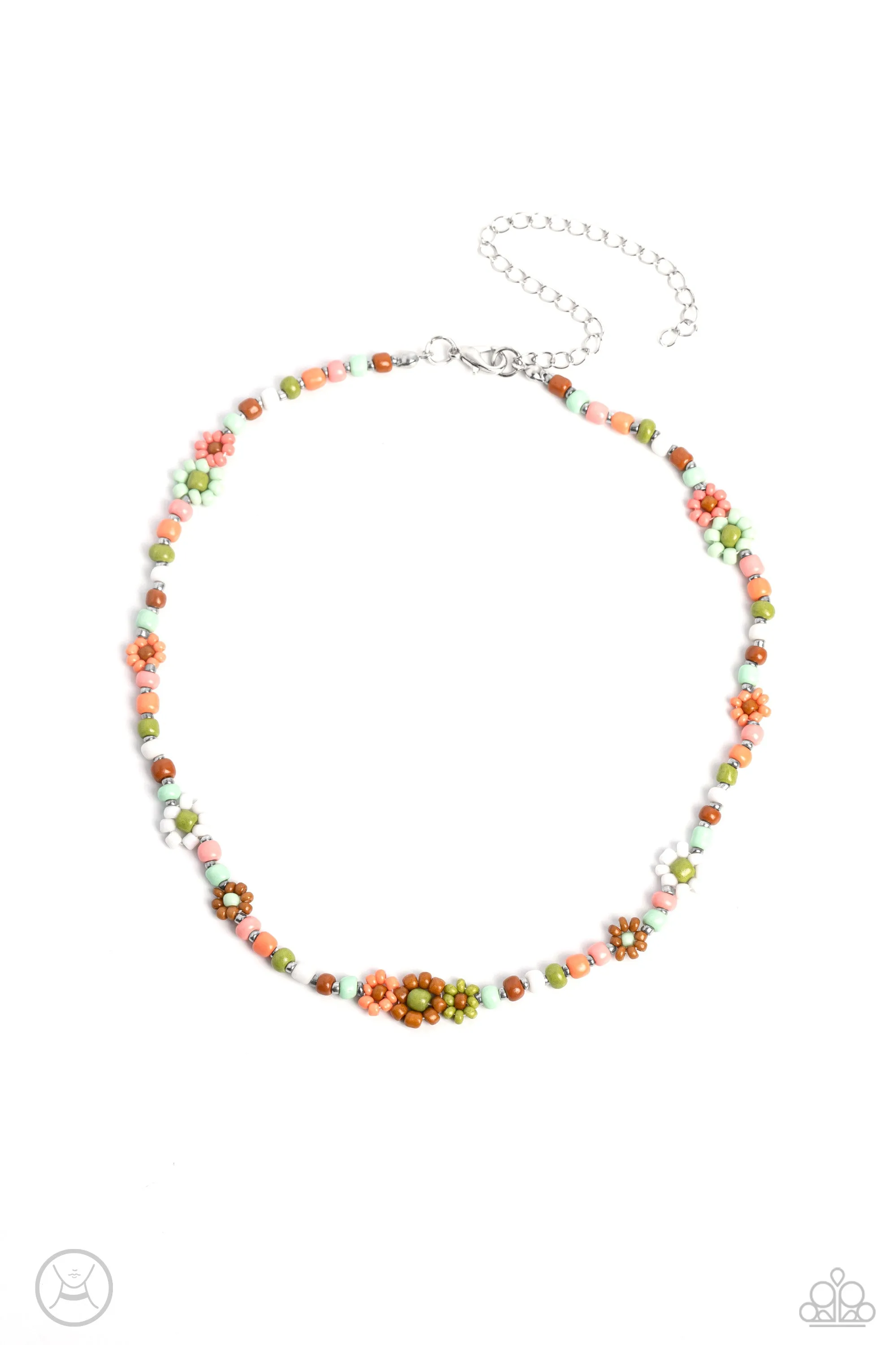 Paparazzi Flower Child Flair - Multi Seed Beads Dainty Choker Necklace