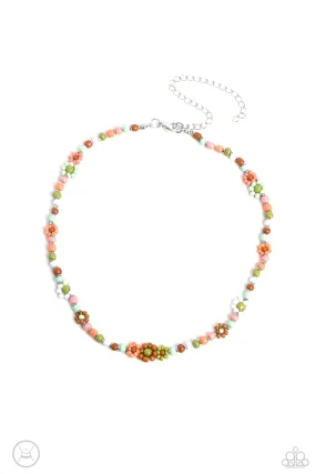 Paparazzi Flower Child Flair - Multi Seed Beads Dainty Choker Necklace