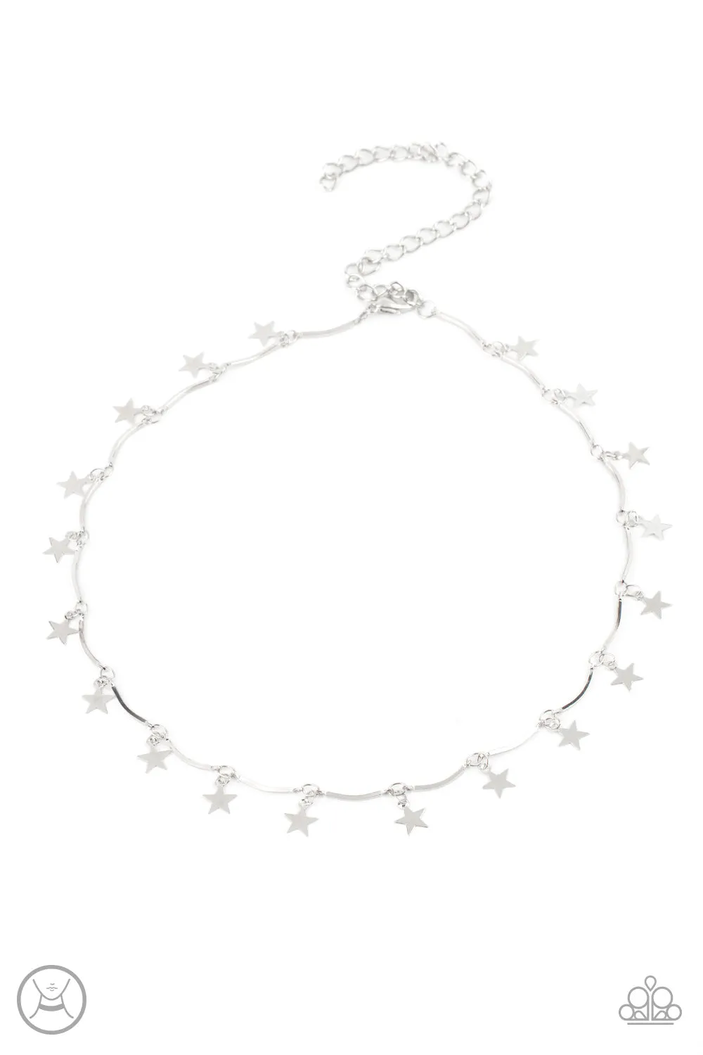 Paparazzi Little Miss Americana - Silver Star Choker Necklace