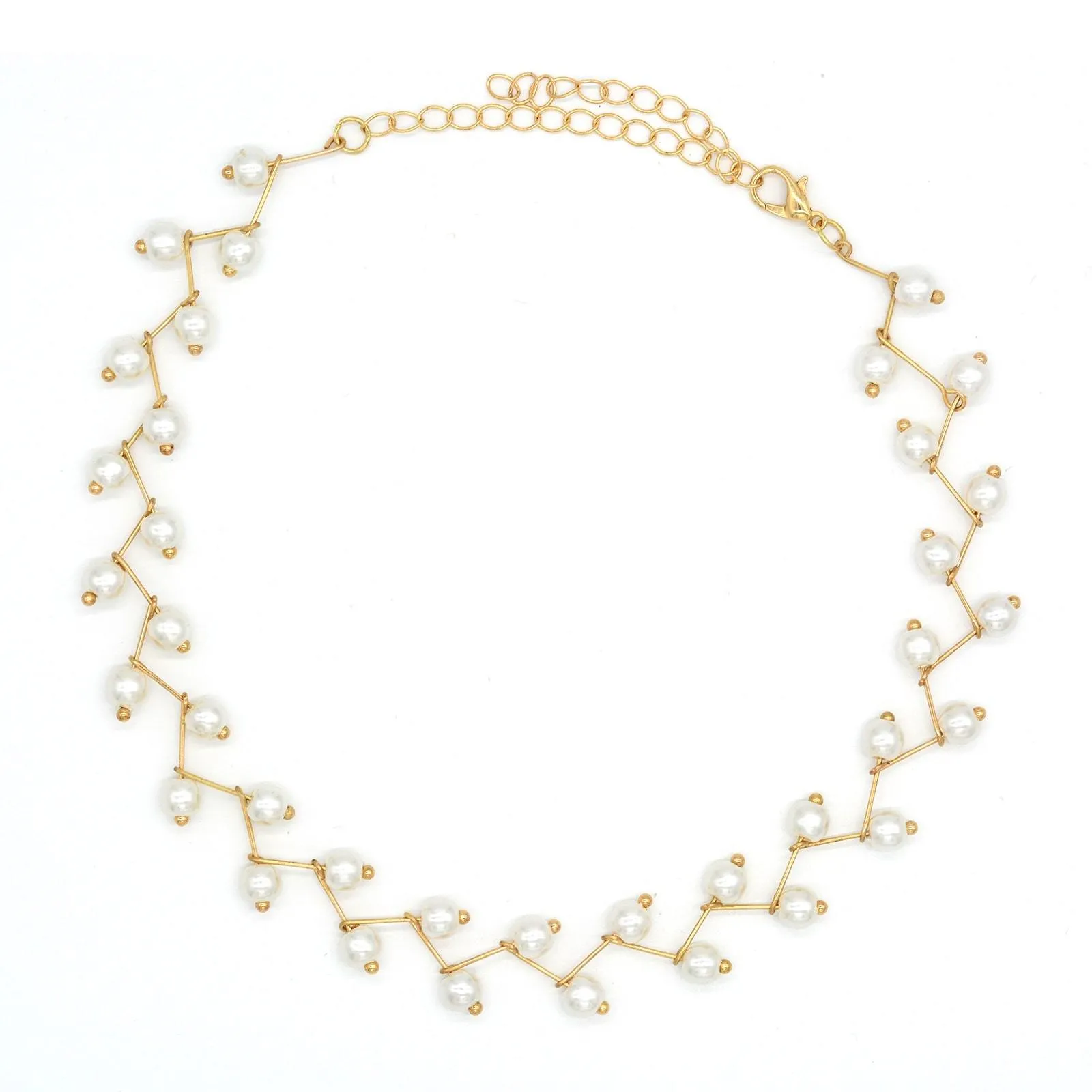 Pearl Bar Gold Choker