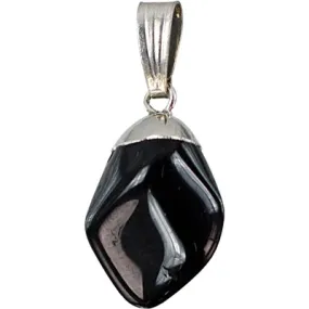 Pendant, Black Onyx Tumbled