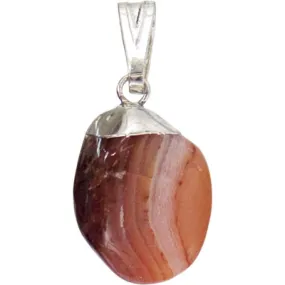 Pendant, Carnelian Tumbled