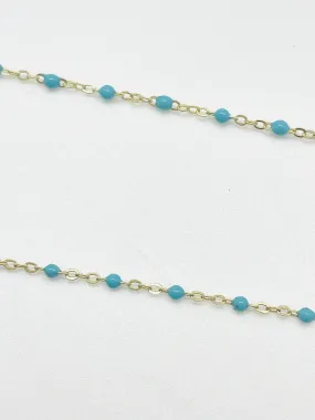 PERMANENT JEWELRY - 14KT YELLOW GOLD - BLEU