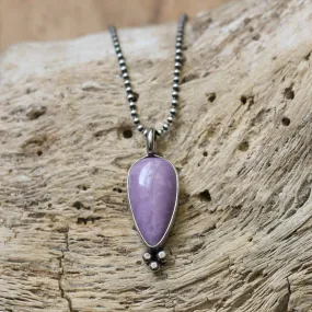 Phosphosiderite Sweetheart Pendant - Phosphosiderite Necklace - Soft Purple Boho Pendant