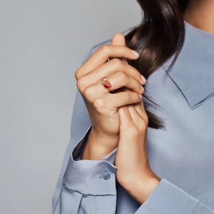 PINK LEAF RING