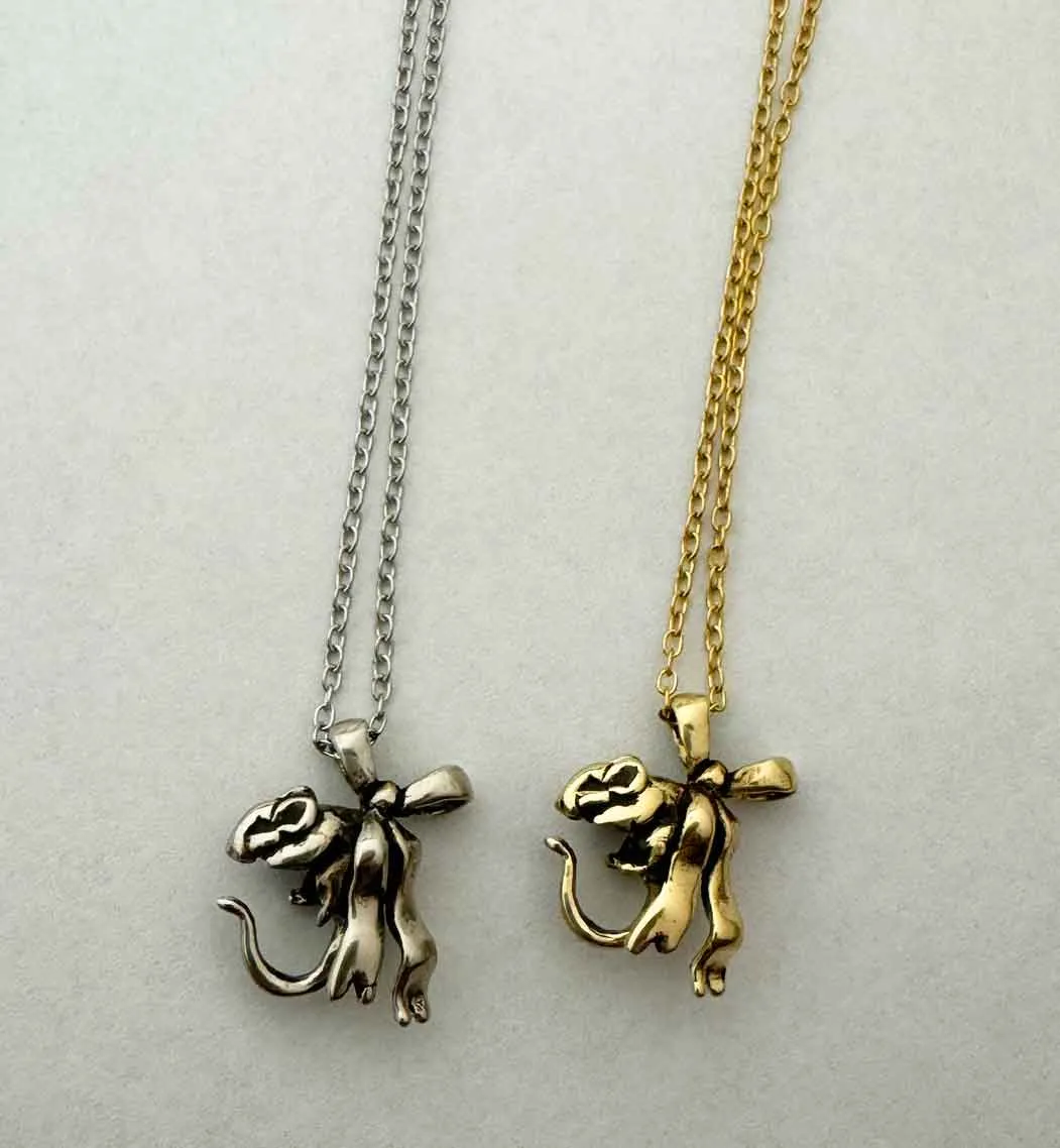 Rat Bow Necklace