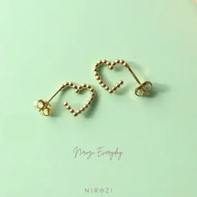 Ridh - Heart Hoop Earrings (18K Gold Filled)