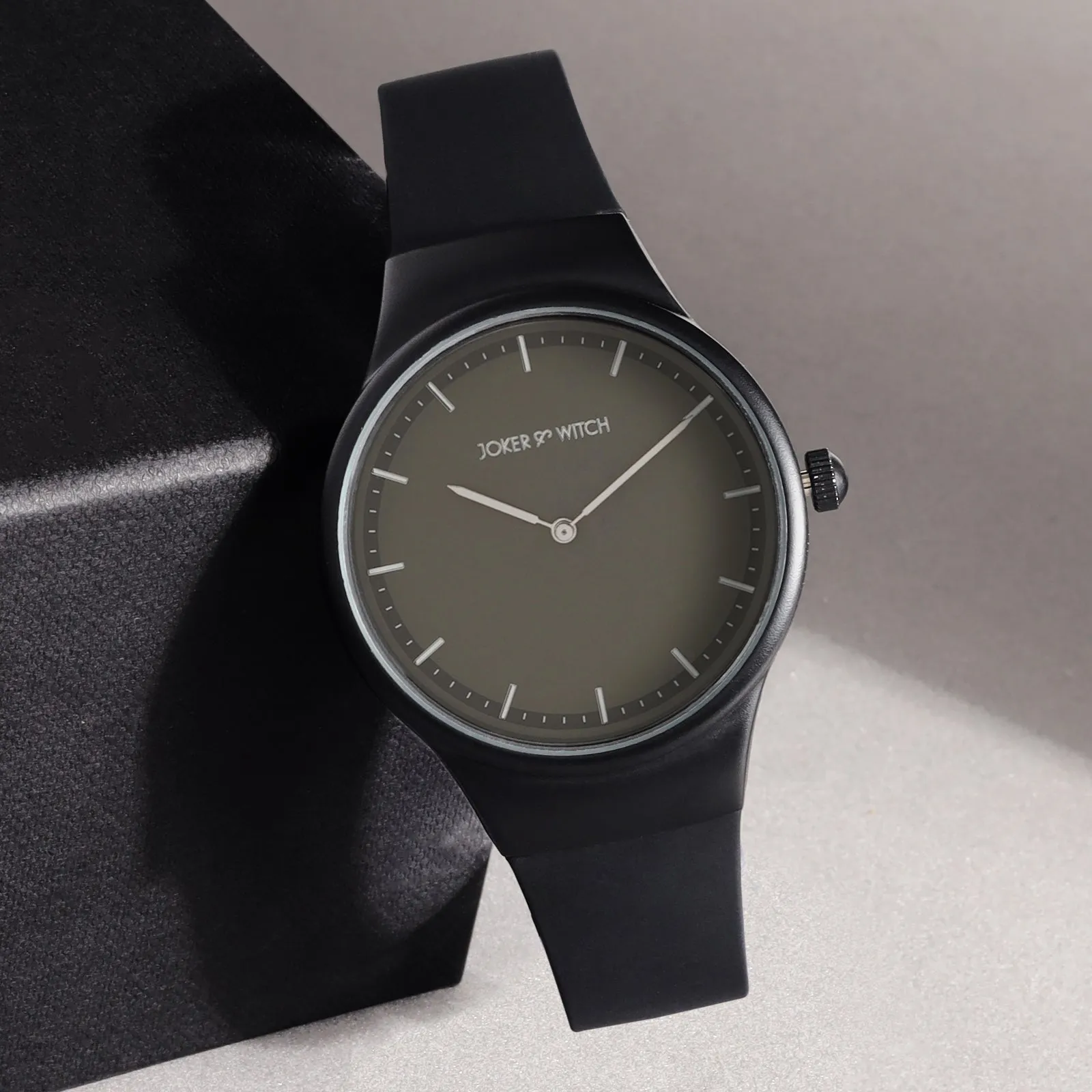 Riviera Black Silicone Strap Watch