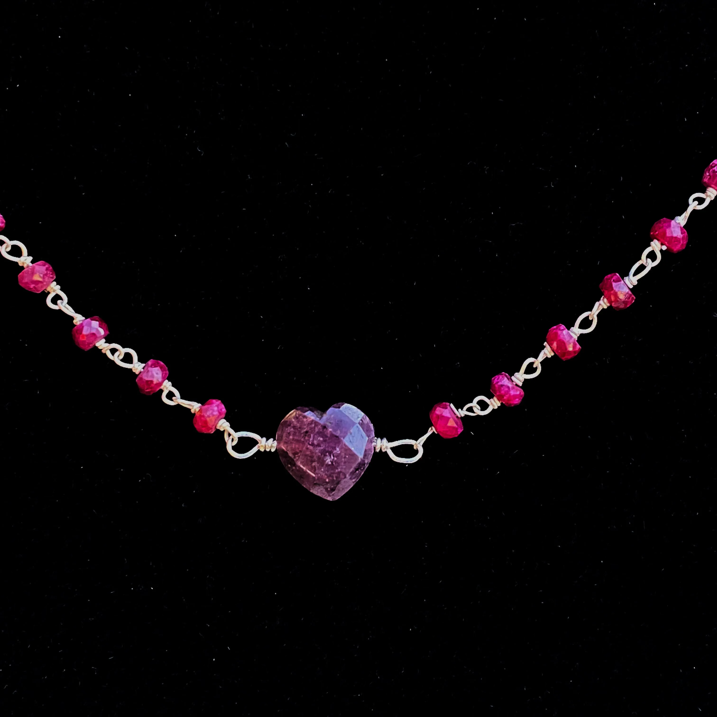 Ruby and Sterling Silver Necklace