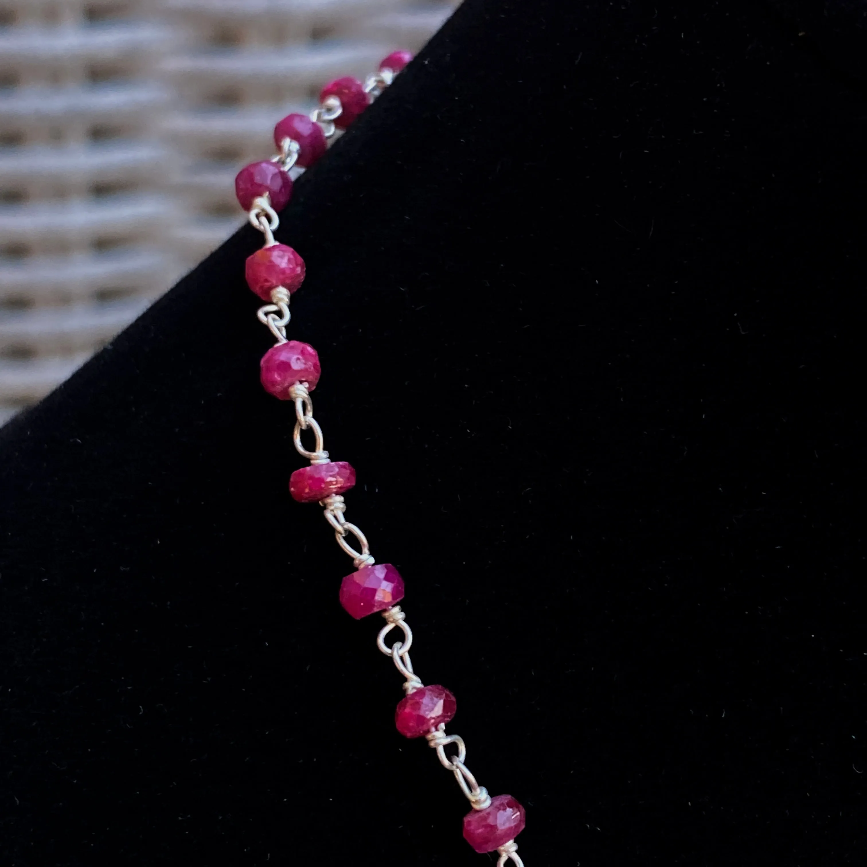 Ruby and Sterling Silver Necklace