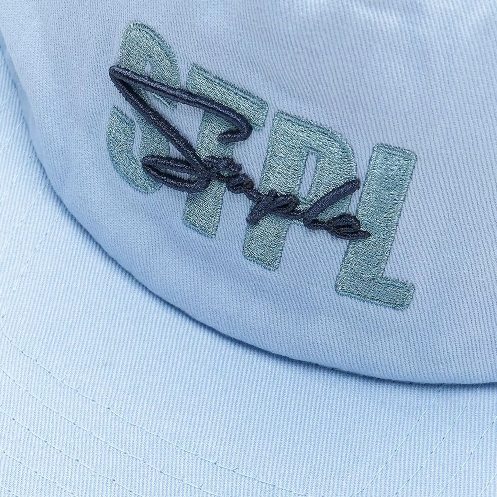 Script Embroidered Cap (Blue)