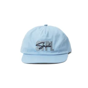 Script Embroidered Cap (Blue)