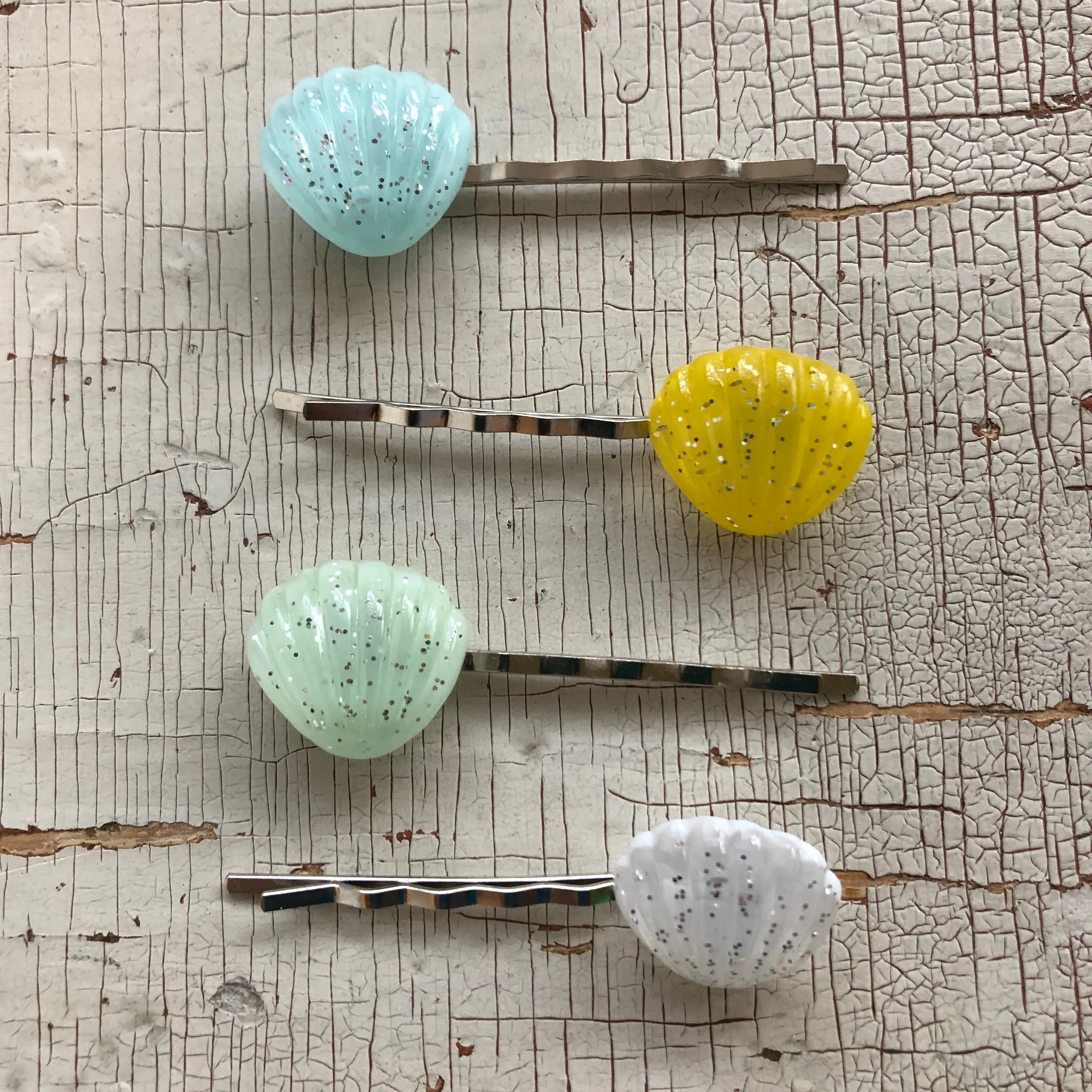 Seashell Sparkle Hairpin Bobby Pins