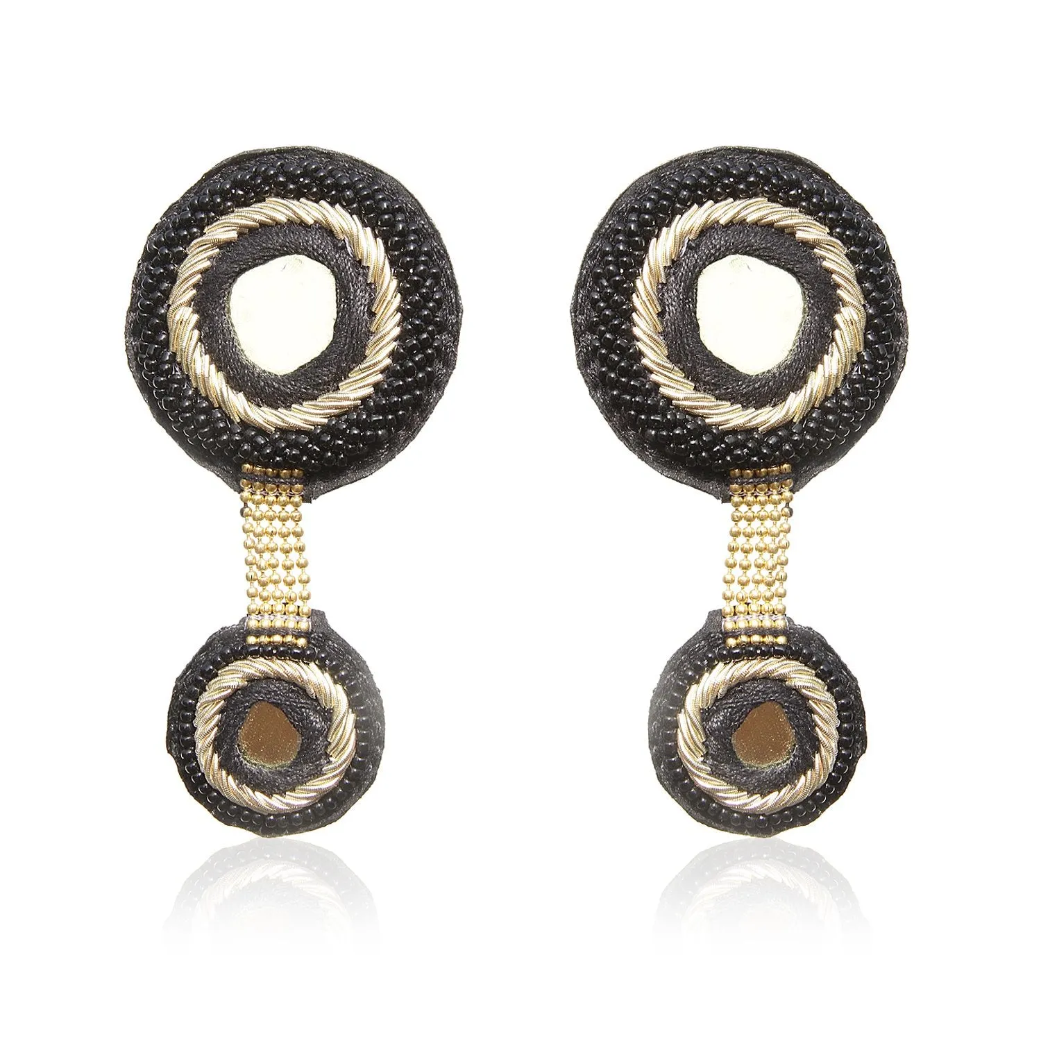 Sheeshe Ka Dil Embroidered Earring