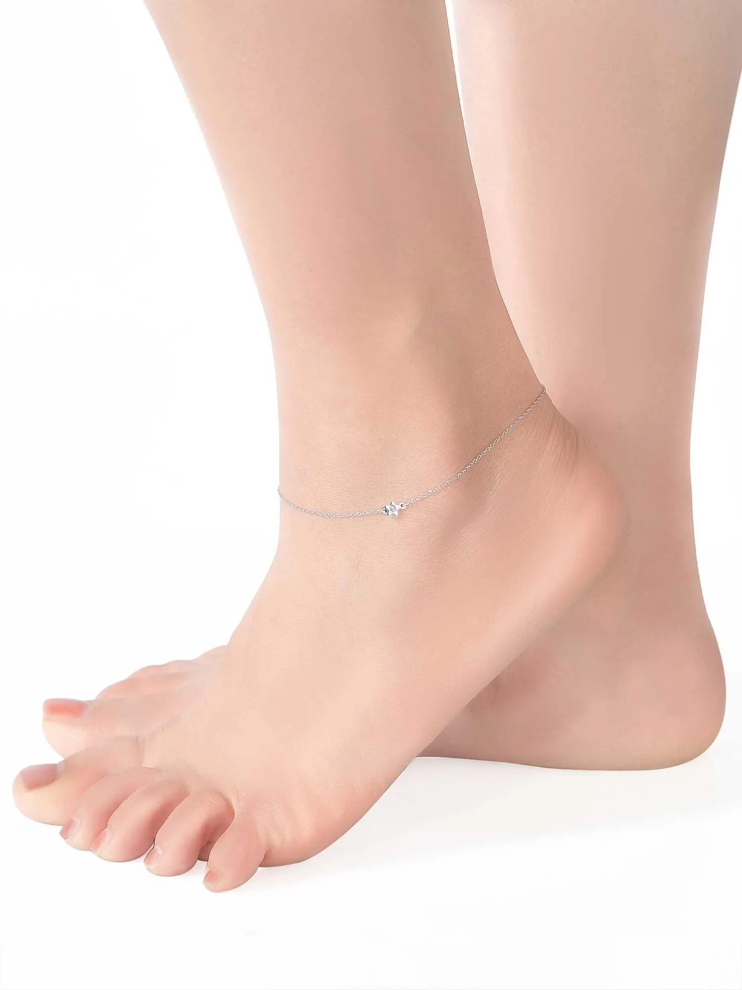 Shreya Flower Design Anklet For Women In Pure Silver