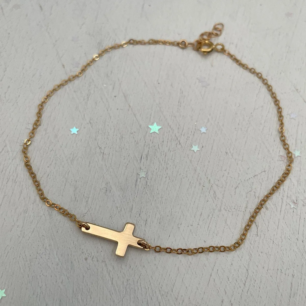 Side Cross Anklet