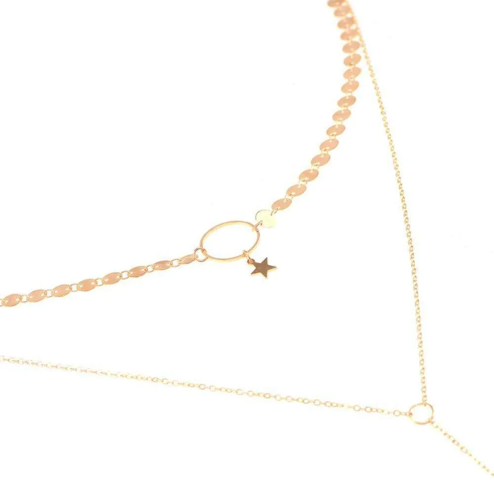 Star Choker Lariat Necklace