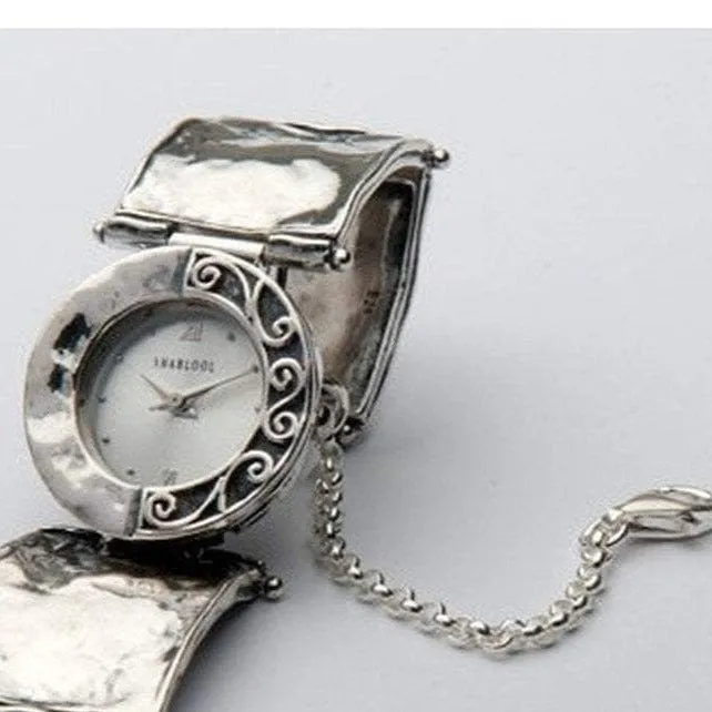 Sterling Silver 925 Watch Handcrafted Wrist Bracelet Watch for Woman with a Japanese Myota Movement.