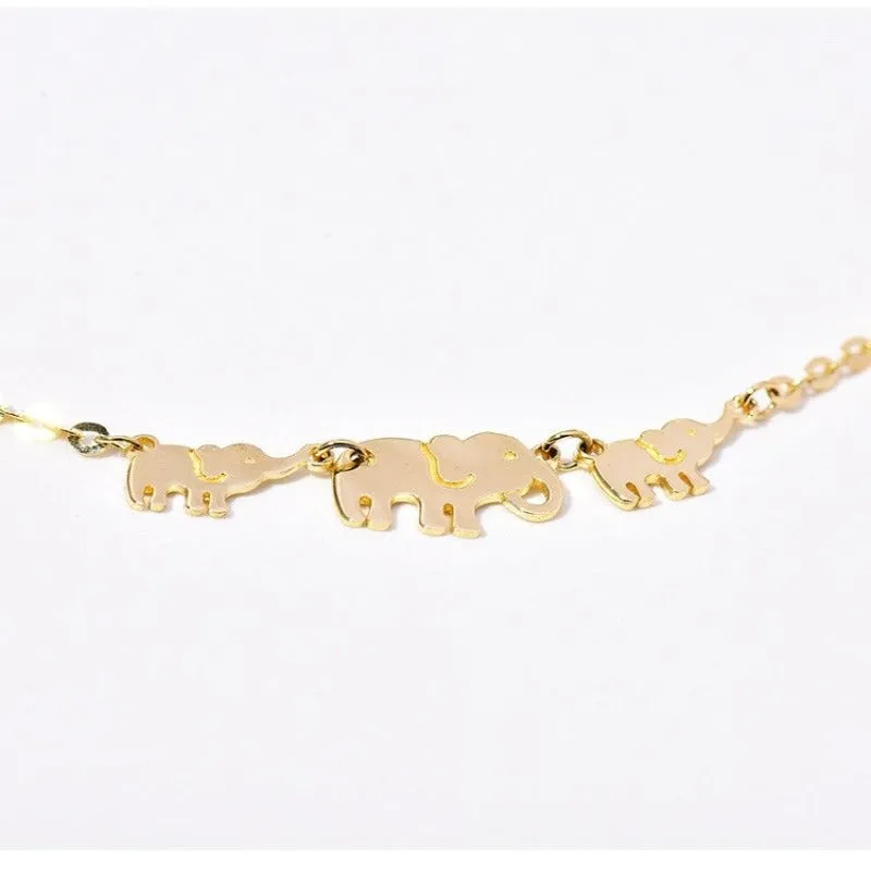 Sterling Silver Elephant Shape Anklet For Women