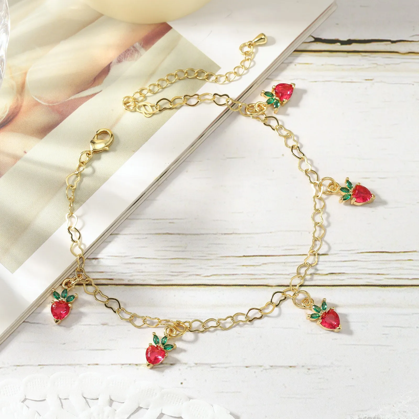 Strawberry Anklet