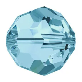 Swarovski 4mm Round - Aquamarine (10 Pack)