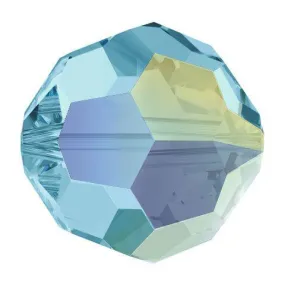 Swarovski 4mm Round - Aquamarine AB (10 Pack)