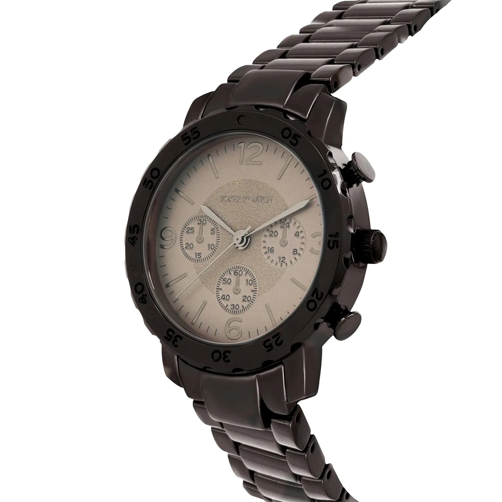 Taye Gunmetal Metallic Watch with Taupe Dial